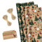 RUSPEPA Weihnachtspapierpapierrollen Mit Etiketten, Juteschnur - 43 cm X 3 Meter Pro Rolle, Insgesamt 3 Rollen