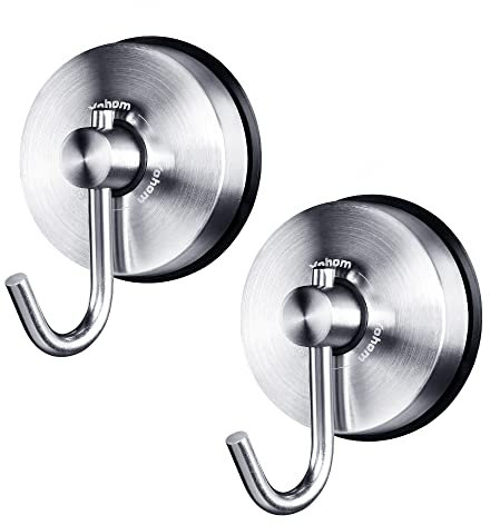 YOHOM Crochet Ventouse Salle de Bain Porte Serviette Ventouse Puissant Support Accroche Torchon Cuisine Ventouse Crochet Douche Murale pour Couronne Peignoir Luffa Manteau Sans Percage Acier Inox 2