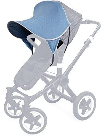 Liebes von priebes DAISY Sonnendach UV-Schutz 50+ | Sonnensegel Sonnenschutz Sonnenverdeck für Sportwagen, Buggys, Kinderwagen | 100% Baumwolle | beidseitig verwendbar