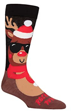 SockShop Lazy Panda Men's and Ladies' Bamboo Christmas Socks Pack of 1 Rockin' Rudolph 4-8