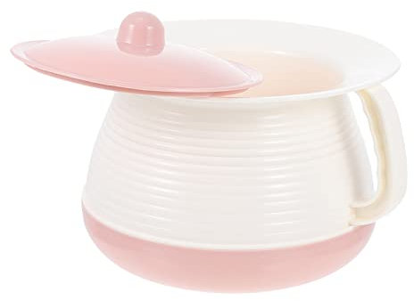 Tragbarer Urinal Mit Deckel - Pinker Nachttopf Für Erwachsene Und Senioren Hygienische Lösung Für Zuhause Und Reisen