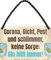 WOGEKA ART Retro Blechschild - Corona oder schlimmer, GIN hilft immer - lustiger Spruch als Geschenkidee zu Geburtstag Weihnachten Deko Schild 18x12 cm Vintage Hängeschild Metallschild HS782
