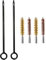 VicBre 2 Set spazzole per la Pulizia delle Armi per Pistola Calibro 9 mm Kit di Pulizia della Pistola Spazzola in Nylon Bronzo