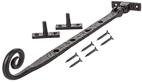 TERF®250mm Heavy Duty Antique Black Window Casement Stay Spoon Style 250mm (10'') Including Fixing Screw - Pack of 1