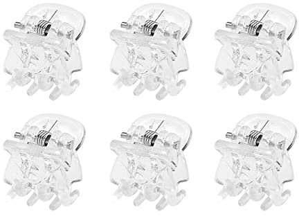 Lot de 8 Mini Pinces à Cheveux en Plastique antidérapantes pour Filles et Femmes Transparent