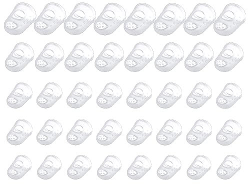 Gitarren-Fingerschutz, 40 Stück, 5 Größen, transparente, rutschfeste Silikon-Fingerspitzenschutzkappen zum Spielen von Saiteninstrumenten