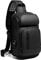 GYakeog Crossbody Bag Herren Brusttasche Herren Wasserdichte Sling Bag Herren mit USB-Ladeanschluss Umhängetasche Herren Schultertasche Herren für Arbeit Reisen Radfahren Wandern-Schwarz