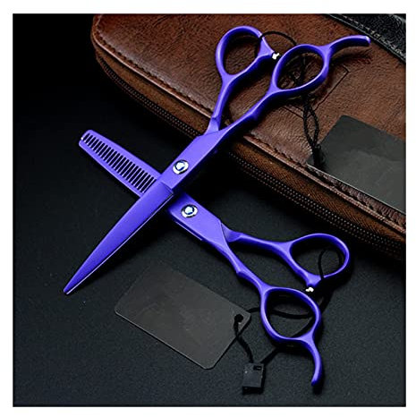 Haarschneideschere Professionelle Linke hand5.5 Zoll Voilet geschnittene haarschere Set schneidkaracken dünner Schere firrtressing Schere Friseurschere/Haarschere