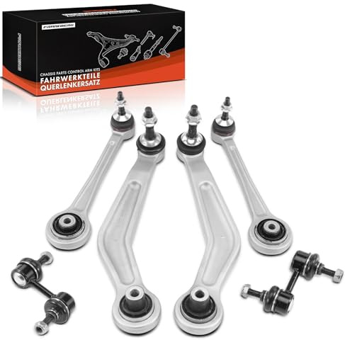 Frankberg 2x Koppelstange + 4x Querlenker Satz Hinten Replace# 33321094209 | Kompatibel mit BMW 5er E39 520 523 525 528 530 535 540 M5, 5er Touring E39 520 523 525 528 530 540; mit Trag-/Führungsgelenk