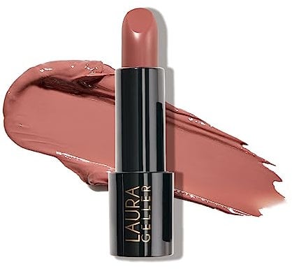 LAURA GELLER NEW YORK Modern Classic Lipstick (Novel Neutral) - Long Lasting Lipstick for Ultra-Rich Colour and a Luxurious, Lightweight Feel - Anti-Feathering Cream Finish