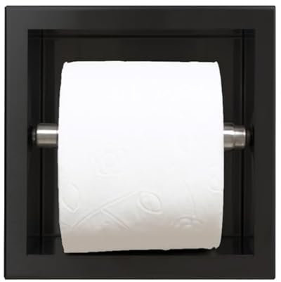 Badland Unterputz Wandnische WC Toilettenpapierhalter Wall Box Paper 1 Schwarz Wandmontage Klopapierhalter