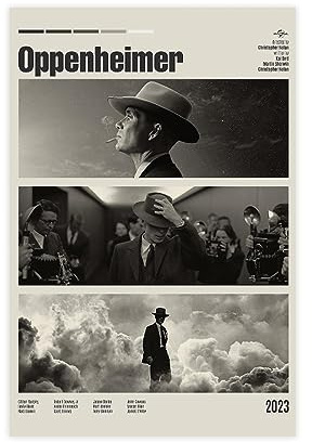 EMIGOS Oppenheimer, Christopher Nolan, Retro-Filmposter auf Leinwand, Schlafzimmer, Dekoration, Sport, Landschaft, Büro, Raumdekoration, Geschenk, ungerahmt, 30 x 45 cm