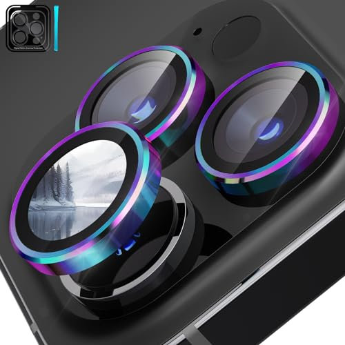 CloudValley für iPhone 15 Pro/iPhone 15 Pro Max Kameraschutz, Kratzfest Schutz Folie 9H Härte Ultra-Klar, [3 Stück] Blasenfrei Panzer Glas Kamera Screen Protector, Farbe