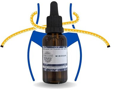 Mélange de fleurs de bach Minceur VibraSens - 30 ml - Elixir floral de Bach - pour une silhouette retrouvée - 100% naturel - N°1 des élixirs Français naturopathique - efficacité en 4 semaines