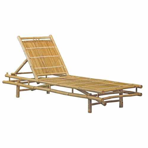 Brigros Estosa -Lettino Prendisole In Bamboo, Lettino Prendisole Da Giardino, Lettino Spiaggia, Sdraio Da Giardino, Cuscino Non Incluso, Lettino Piscina (Tropicale)