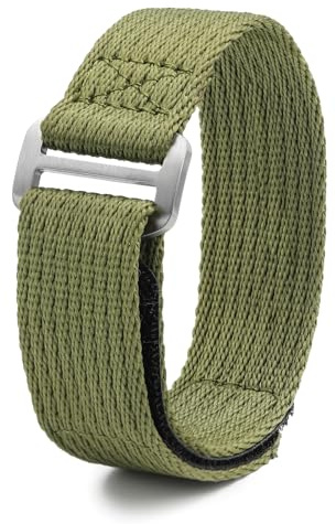 watchdives Nylon-Uhrenarmband, Klettverschlüsse, Einteiliges Uhrenarmband 20mm 22mm, Sportuhrenarmbänder für Männer und Frauen Passend für 6,3-9,0 Zoll Handgelenk