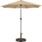 Yaheetech Parasol de Jardin 300cm avec Pied de Parasol 14 KG Parasol Inclinable Extérieur Cadre en Métal Protection Solaire pour Jardin Terrasse Patio Piscine Plage Balcon Taupe