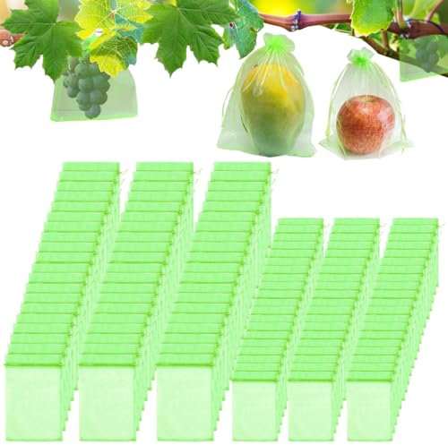 120 bolsas de protección para frutas, XingyLi reutilizables, con cordón, bolsas de malla para cubrir árboles frutales en el jardín, bolsas protectoras de plantas para proteger contra insectos, pájaros