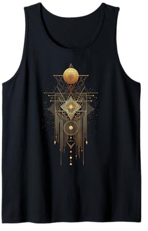 Heilige Geometrie Metatron Abstrakt Art Deco Spirituell Tank Top