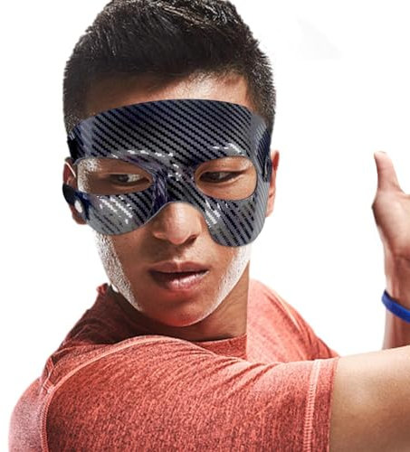 SVCEQZE 17 x 11 cm gesichtsmaske für gebrochene nase, transparente gesichtsabdeckung, verstellbares gesichtsschild für gebrochene nasen, sporttraining, gesichtsmaske für softball
