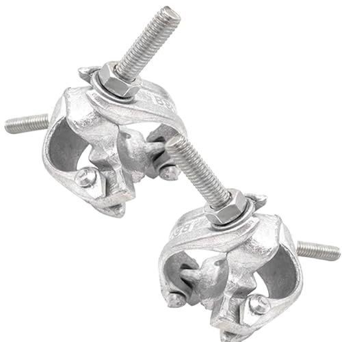 2 Stück geschmiedete Gerüstklemmen, Kreuzgerüst, Kupplungsverbinder, 48 mm, Rohrverschraubungsschellen zur Befestigung von Gerüstankerstangen