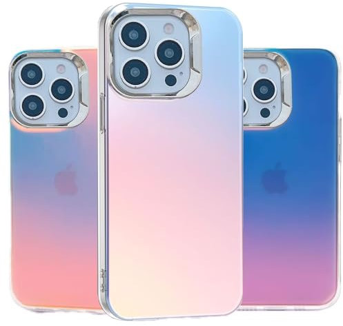 Rnrieyta Miagon Iridescent Shockproof Cover for iPhone XS Max,Cute Unique Color Changing Effect Fluorescent Translucent Matte Holographic Plating Case for Women Girls