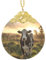 Colgante de Navidad con estampado de vaca lechera, adornos colgantes para árboles de Navidad, hogar, jardín, decoración de chimenea