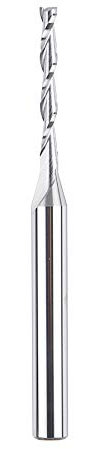 SpeTool 1/4 Inch Shank Up Cut Spiral Router Bit, Extra Long, 1 Inch Cutting Length, 3 Inch Total Length, HRC55 Solid Carbide End Mill for Wood Cutting
