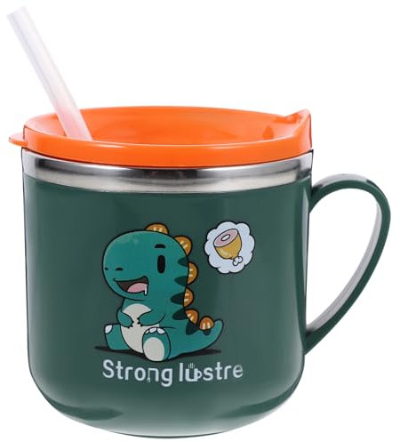 PRETYZOOM 7 Piezas Taza De Entrenamiento Taza De Escala Taza Para Beber Bebe Vaso Aislado Para Sorber Taza Para Pequeños Botella De Leche Green Revestimiento De Acero Inoxidable 304