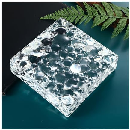ZBORAVPIX Bloc de Verre rectangulaire Transparent, Paquet de Briques de Verre de [Quantité] 15x15x5cm 5.9x5.9x1.9in(5pcs)