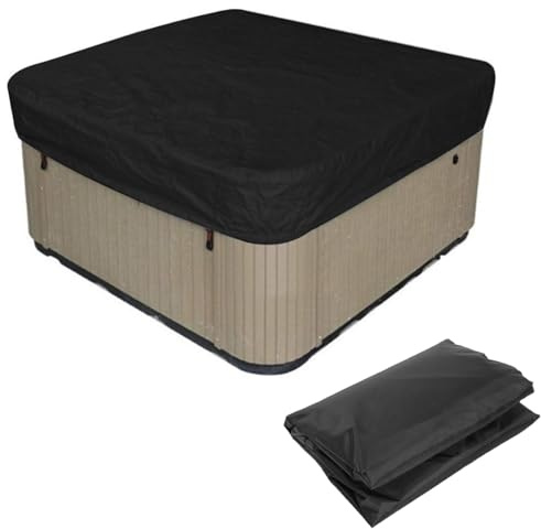 Copertura quadrata impermeabile per vasca idromassaggio, resistente ai raggi UV, copertura per spa all'aperto, pieghevole, antipioggia, antipolvere, protezione solare per vasca idromassaggio, mobili