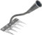 FashionCha Rastrillo para malezas en Acero Resistente, Ideal para jardinería Exterior, 5 Dientes