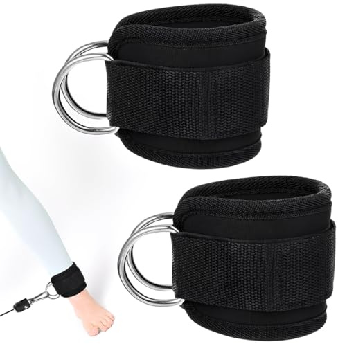 COYUN Sangle Cheville Musculation Poulie - Ankle Straps pour Sport, Kickback, Entraînement des Fessiers - Accessoires de Fitness