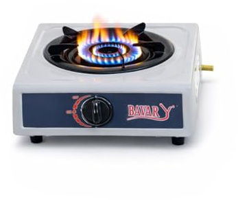 Réchaud à Gaz 1 Feu Portable – Brûleur Gaz Haute Puissance avec Allumage Piézoélectrique Automatique, Idéal pour Jardin, Terrasse, Cuisine Extérieure et Camping