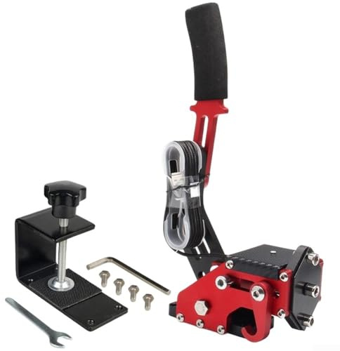 PC-USB-Handbremse, 16-Bit-Rennspiel-Handbremse für Logitech G27 G29 G920, Sim Racing Drift Handbremse mit USB-Anschluss (rot)