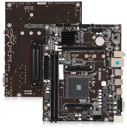 Plyisty A320 Gaming-Mainboard, 2-Kanal DDR4, für Ryzen 3, 5, 7, 9 (1., 2., 3. und 4. Generation), PCI-E X16, VGA, HDMI, RJ45, 2X USB .0, 4X USB .0, M. NVMe SSD