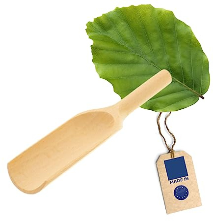 HOFMEISTER® Dosier-Löffel aus Buchen-Holz, 18 x 5 cm, Schaufel für Gewürze, Kaffee, Getreide, sicheres Dosieren, Abwiegen & Befüllen, Mess-Löffel aus Buchenholz