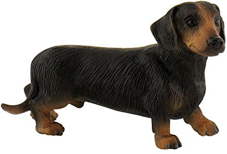 Bullyland 65441 - Spielfigur Kurzhaar-Dackel Appollo, ca. 7,4 cm große Tierfigur, detailgetreu, PVC-frei, ideal als kleines Geschenk für Kinder ab 3 Jahren