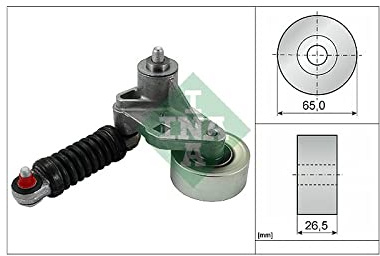 INA 534 0037 10 Spannarm Keilrippenriemen Riemenspanner 26,5mm 65mm | Kompatibel mit: CITROËN XSARA, XSARA Break, XSARA Coupe, XSARA PICASSO, PEUGEOT 206 CC, 206 Schrägheck