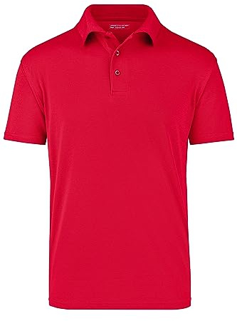 James & Nicholson Cooldry Polo - Atmungsaktives Funktions-Poloshirt für Damen und Herren | Farbe: red | Grösse: S