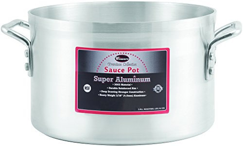 Winco USA Super Casserole en aluminium, poids lourd, 40 litres, aluminium