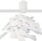 LABEL THE CABLE® 50 STK Klett Kabelhalter selbstklebend, wiederverschließbar Weiß, Kabelführung Fernseher, Schreibtisch, Kabelschellen, Klettband, perfektes Kabelmanagement im Büro, PC Zubehör