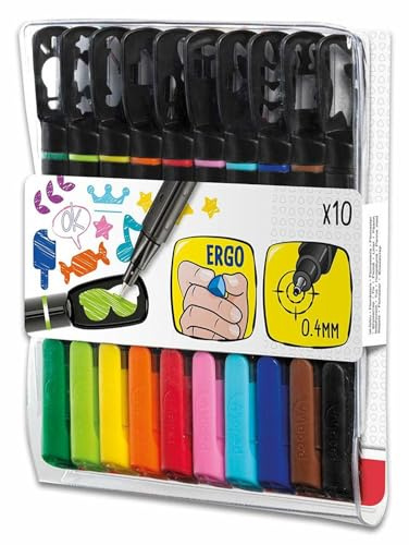 Maped Graph'Peps Fineliner with Stencil Caps (Pack of 10)