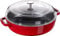 STAUB Sauteuse Bratpfanne mit Zwei Griffen, 26 cm, schwarz, Gusseisen, Induktionsgeeignet, Kirschrot, 28 cm