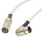 Angled Midi Lead. Pedal Board Cord, Keyboard, Synth, Foot Switch Cable. 5 Pin Din (8m, White)