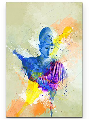 Paul Sinus Art Griechische Statue 90x60cm auf Leinwand gespannt fertig zum aufhängen