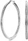 Finrezio 316 Edelstahl Hoop Ohrringe Für Frauen Bankett Creolen Mit Glänzender Zirkon Silber Ton