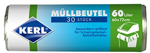 KERL Müllbeutel 60 l, 30 Stück, 60 x 72 cm