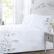 YINFUNG King Size Duvet Cover Sets Cotton White Bedding Floral Duvet Cover Sets Embroidered Soft Luxury Flower Quilt Cover with 2 Pillow Cases (White, King 230x220 cm)