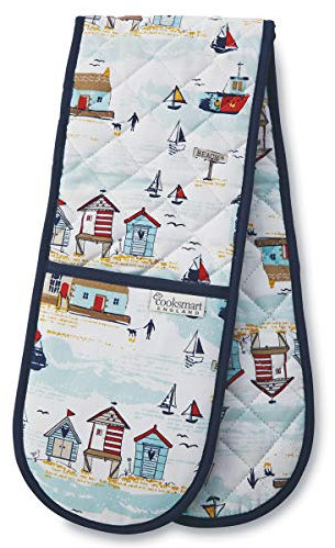 Cooksmart Double Oven Gloves Heat Resistant | British Designed Heat Resistant Oven Gloves | Modern Oven Mitt & Potholder for Home Cooking | Maximum Heat Protection Kitchen Oven Gloves